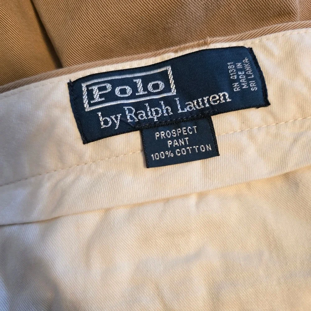 Polo Ralph‎ Lauren Prospect Pant Mens 36x30 Tan Khaki Classic Chino Cotton Twill